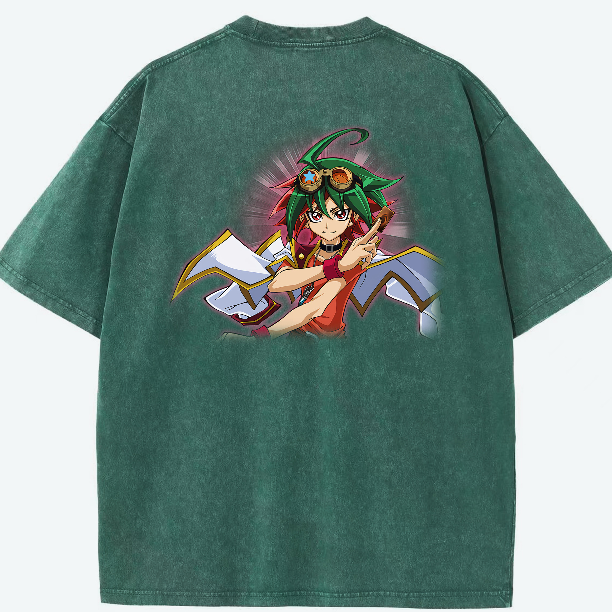 （画像用） 遊☆戯☆王 Yu-Gi-Oh! 綿100% ヴィンテージ風 半袖Tシャツ（背面プリント）